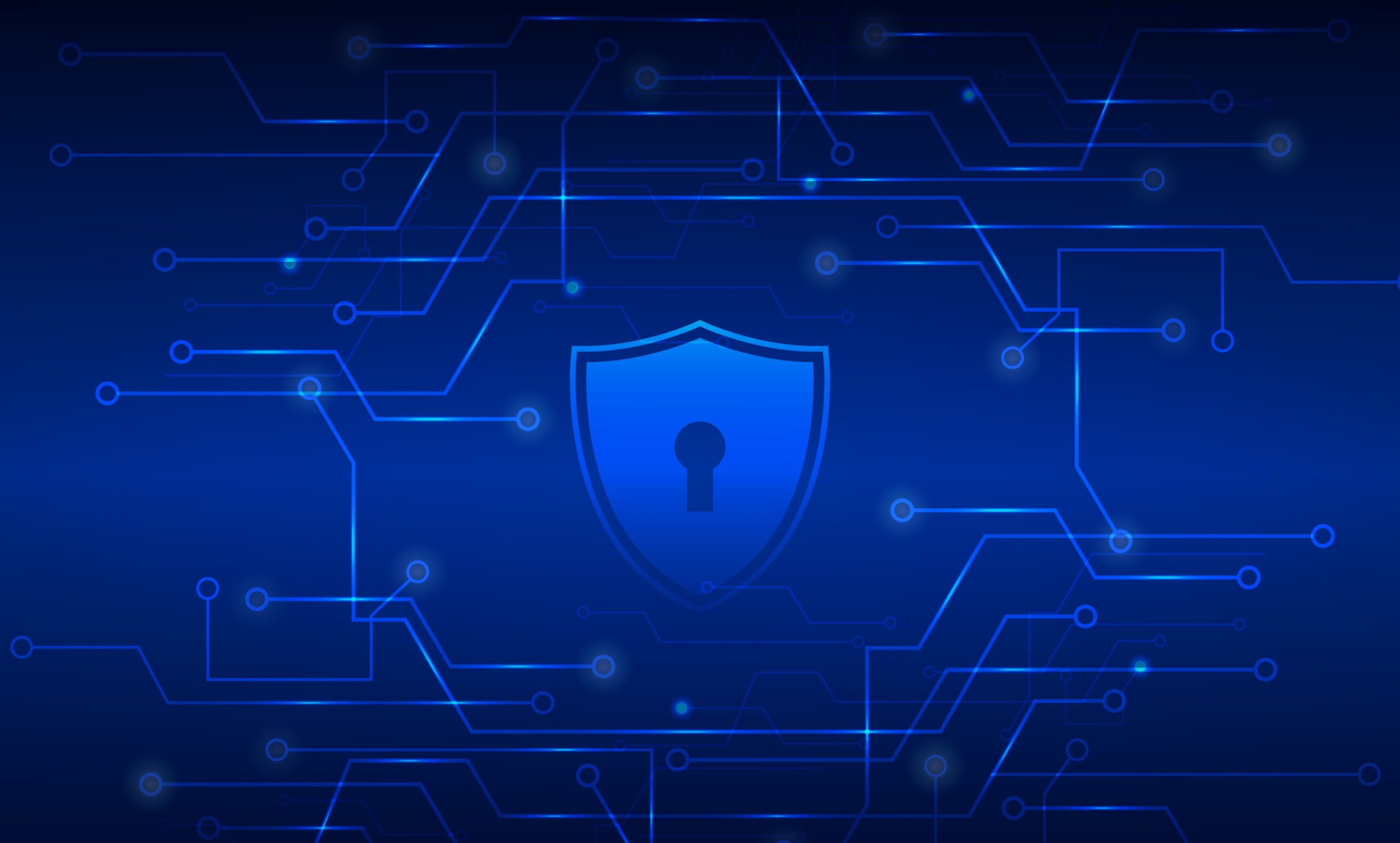 Abstract Cybersecurity Network Graphic